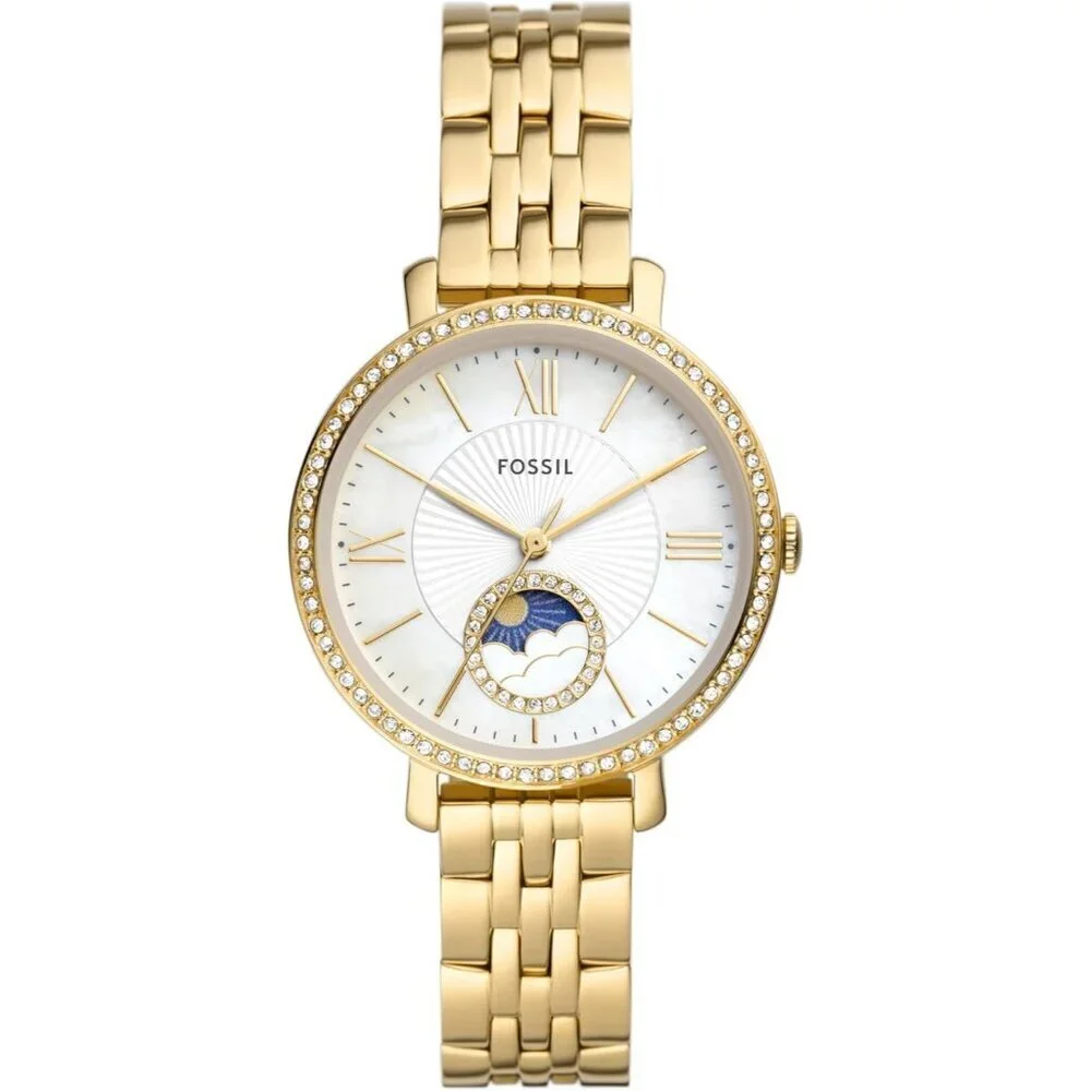 Women's Gold Jacqueline Quartz Stainless Steel Three Hand Bracelet Watch